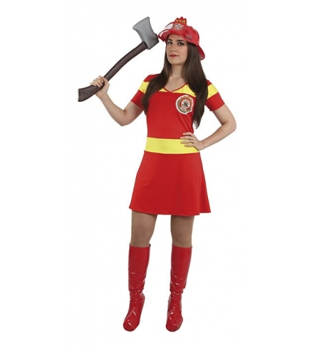 DISFRAZ BOMBERA ADULTO 3 DISFRAZ BOMBERA ADULTO
