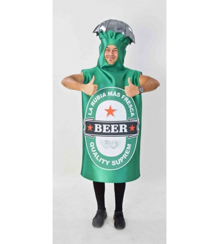 DISFRAZ BOTELLA DE CERVEZA ADULTO 3 DISFRAZ BOTELLA DE CERVEZA ADULTO