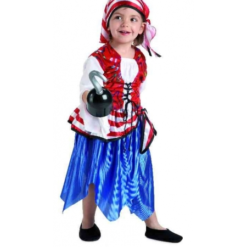 DISFRAZ BUCANERA PIRATA LUJO BEBÉ