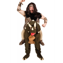 DISFRAZ CAVERNÍCOLA SOBRE DINOSAURIO