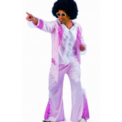 DISFRAZ DISCO AÑOS 60 ROSA ADULTO
