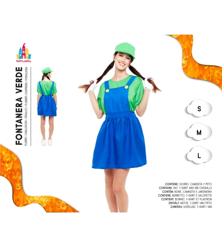 DISFRAZ FONTANERA VERDE 3 DISFRAZ FONTANERA VERDE