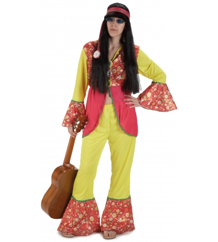 DISFRAZ HIPPIE FLOR MUJER 3 DISFRAZ HIPPIE FLOR MUJER