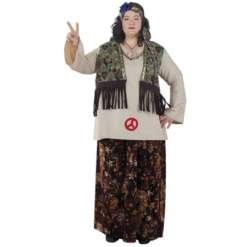 DISFRAZ HIPPIE MUJER XXL