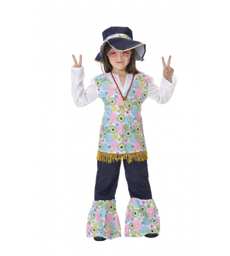 DISFRAZ HIPPIE NIÑA 3 DISFRAZ HIPPIE NIÑA