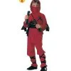 DISFRAZ NINJA ROJO INFANTIL 2 DISFRAZ NINJA ROJO INFANTIL -Magasin Comarfi disfraz ninja rojo infantil