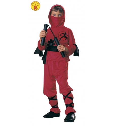 DISFRAZ NINJA ROJO INFANTIL 3 DISFRAZ NINJA ROJO INFANTIL