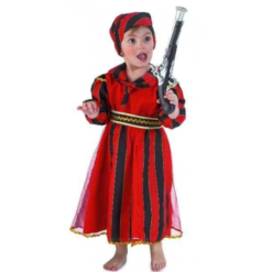 DISFRAZ PIRATA RAYAS ROJAS BEBÉ