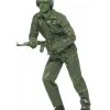 DISFRAZ SOLDADITO VERDE ADULTO -Magasin Comarfi disfraz soldadito verde