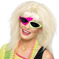 GAFAS DE 2 TONOS AÑOS 80. VERDE Y FUCSIA