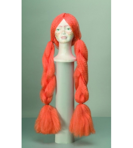 PELUCA MAXI TRENZAS NARANJA 3 PELUCA MAXI TRENZAS NARANJA