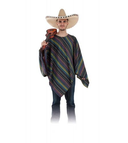 PONCHO MEJICANO ADULTO 3 PONCHO MEJICANO ADULTO